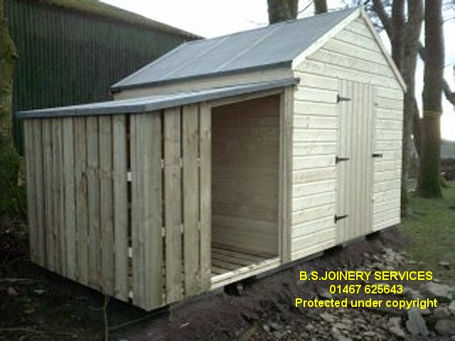 Garden Shed with Attached Dog Kennel